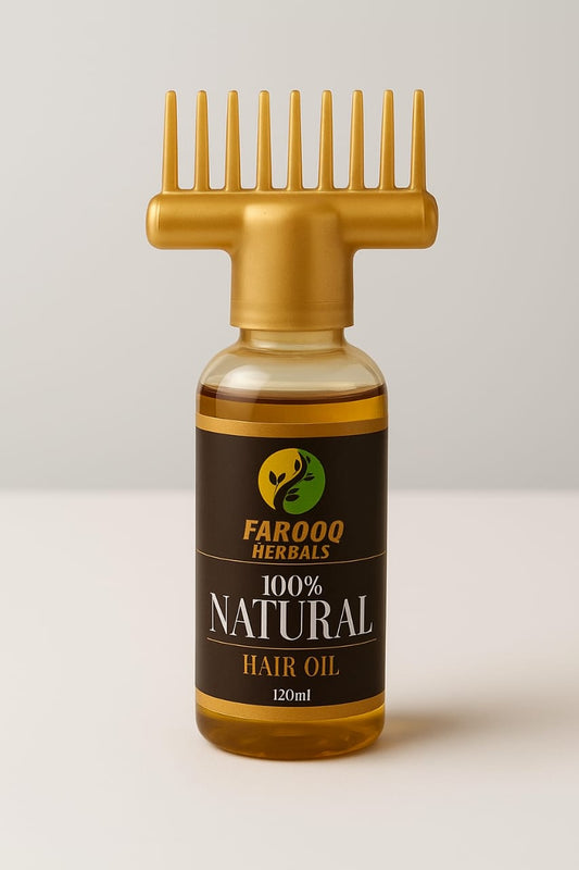 Farooq Herbals Hair Oil – Comb Applicator Bottle